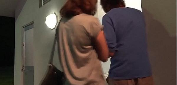  Riho Mikami sucks a stiff dick in a public toilet  - More at 69avs com
